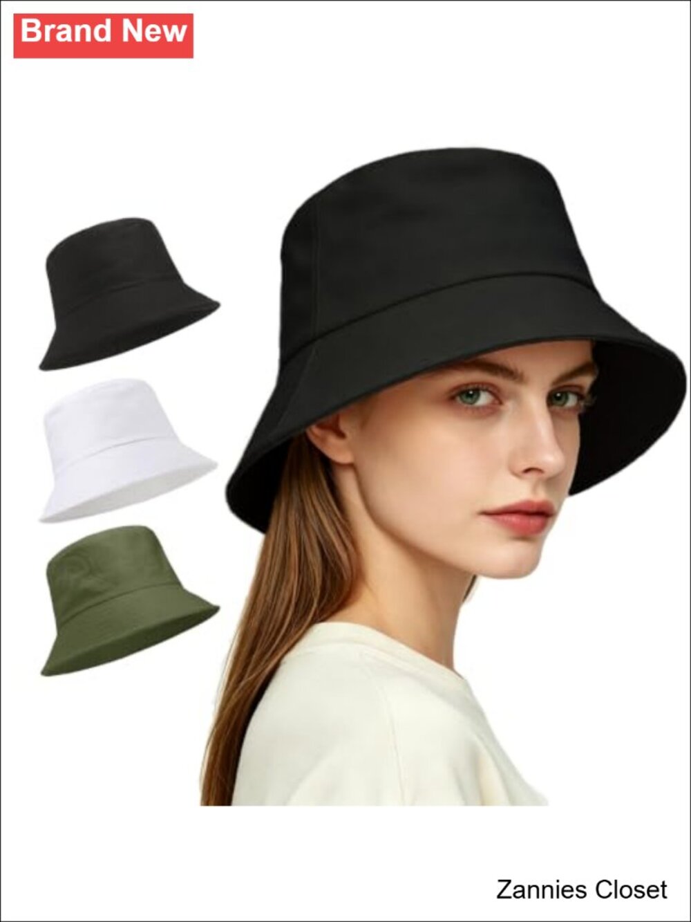 🤠 Unisex 3-Pack UV Packable Cotton Bucket Sun Hats Outdoor